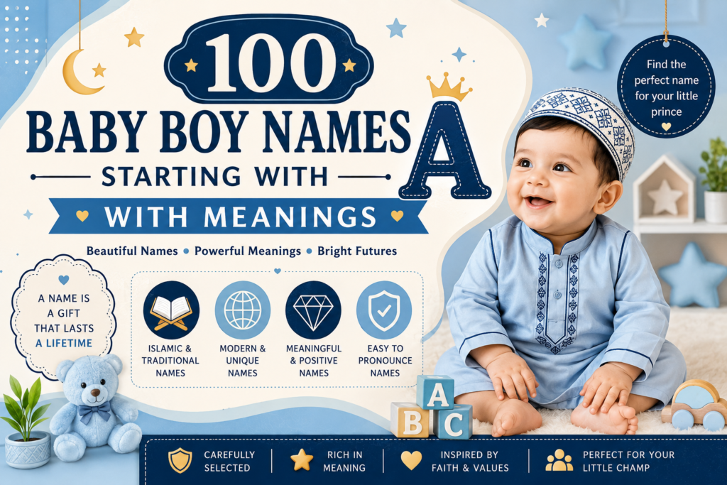 100 Baby Boy Names Starting With A With Meanings – Unique and Popular Names