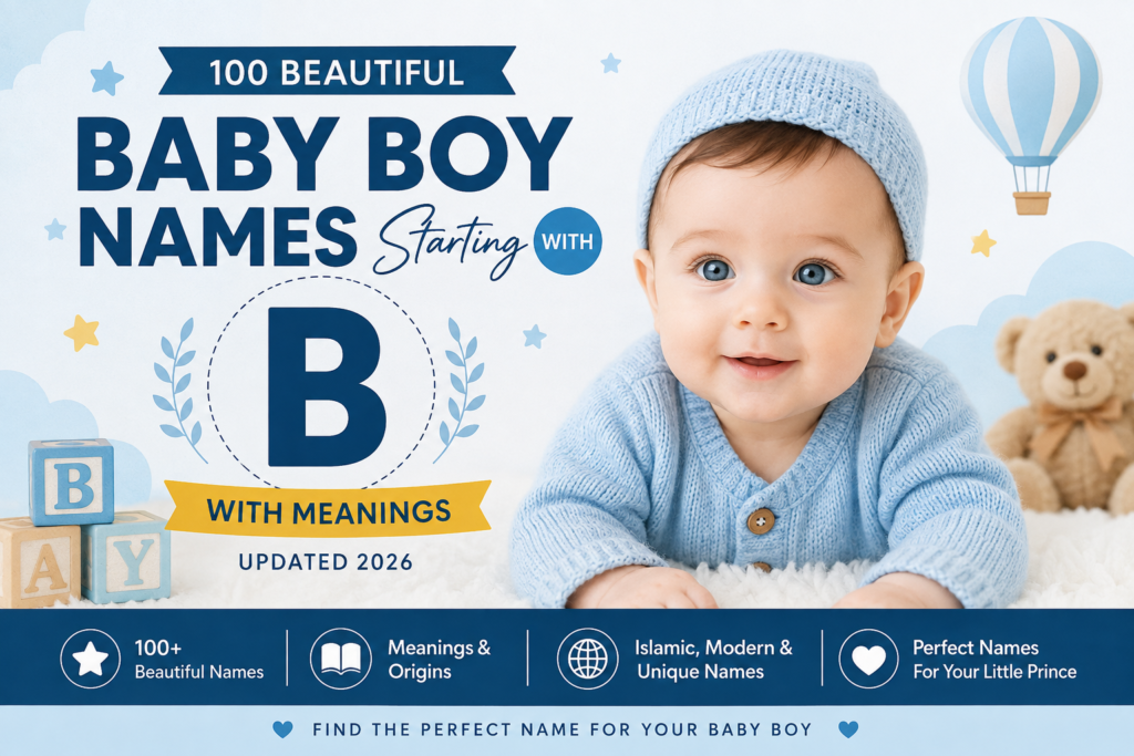 100 Baby Boy Names Starting With B With Meanings – Beautiful, Modern and Unique Names 2026