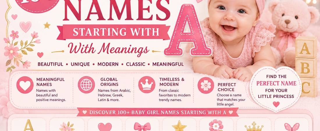 100 Baby Girl Names Starting With A With Meanings (2026) – Unique & Beautiful Names
