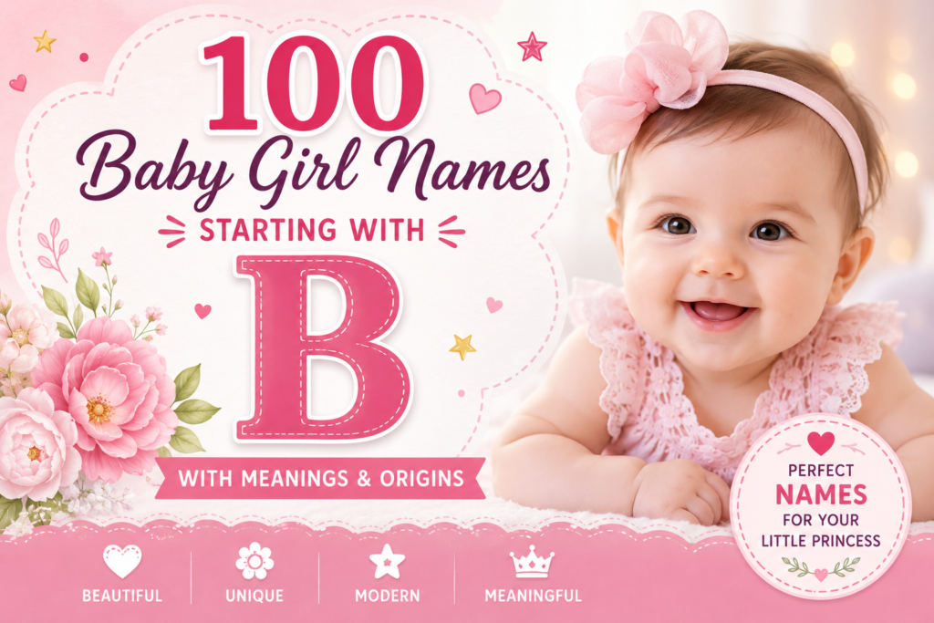 100 Baby Girl Names Starting With B With Meanings and Origins