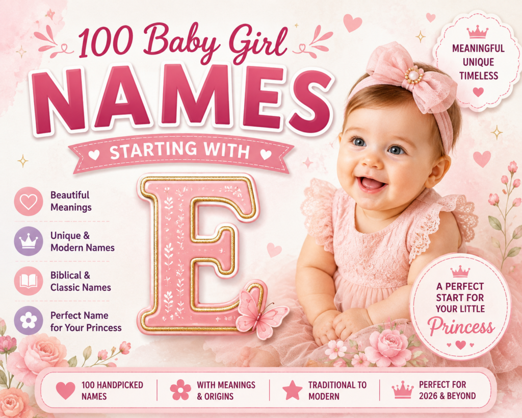 100 Baby Girl Names Starting With E With Meanings – Unique, Modern and Beautiful Names